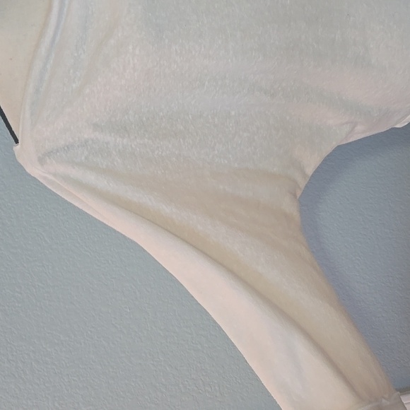 FREE PEOPLE WE THE FREE Wildcat Cowl Neck Thermal Pullover Sweater Ivory LARGE - Picture 5 of 14